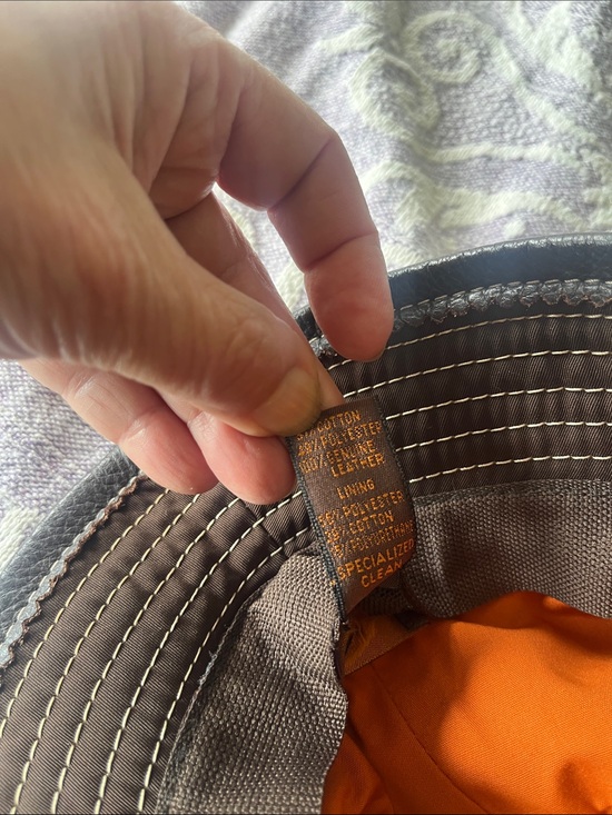 Tod\'s Brown Bucket Hat with Contrast Stitching. Size M